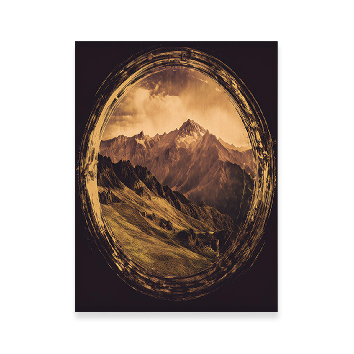 Stunning Retro Mountain View Oil Paint Wall Art for Your Home Decor