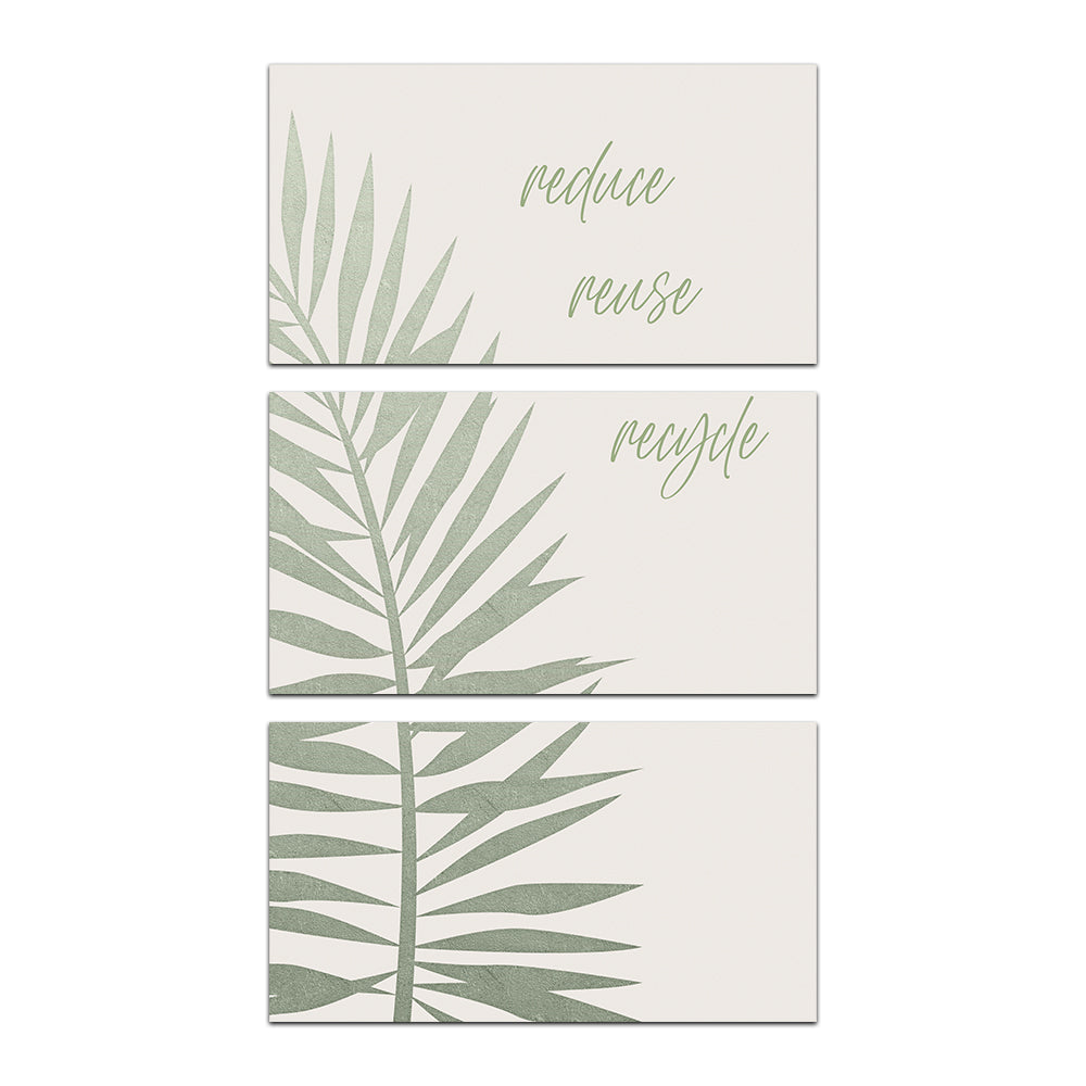 Eco-Friendly Reduce - Reuse - Recycle Wall Art by Melanie Viola