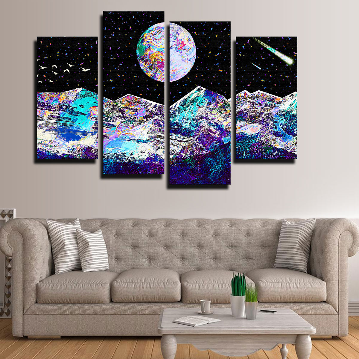 Stunning Abstract Moon Wall Art by Gab Fernando
