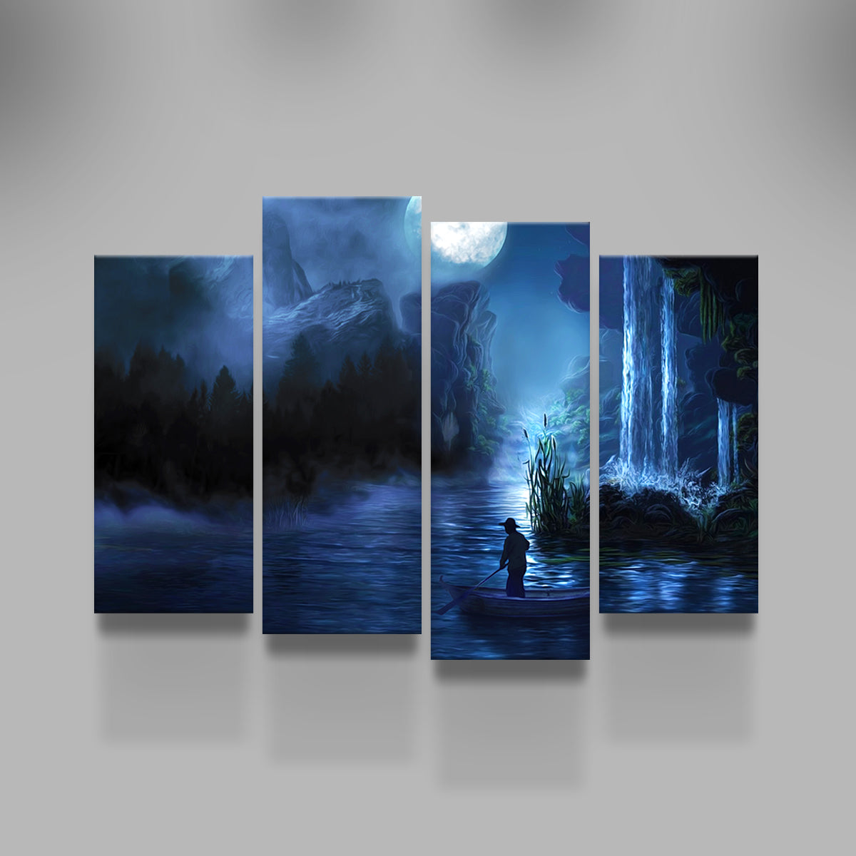 Stunning Paddle at Night Wall Art for Home Decor