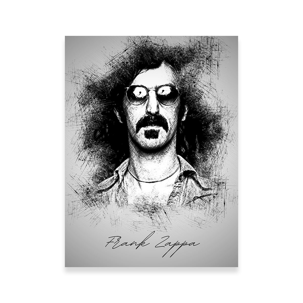 Frank Zappa Stunning Wall Art by Albi Art