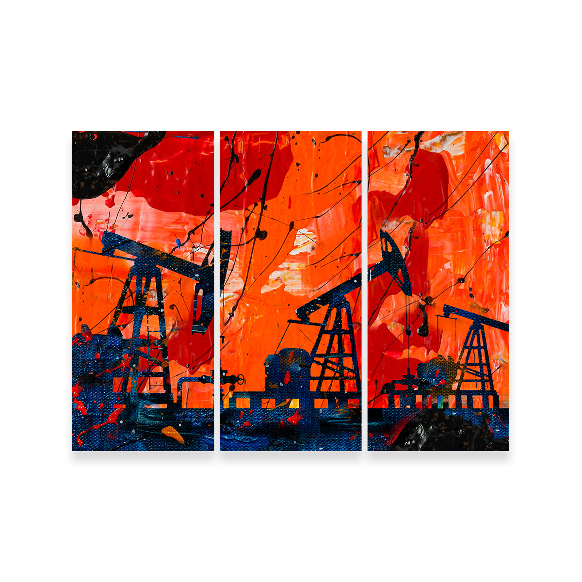 Exquisite Pumpjack Wall Art by Stephen Chambers