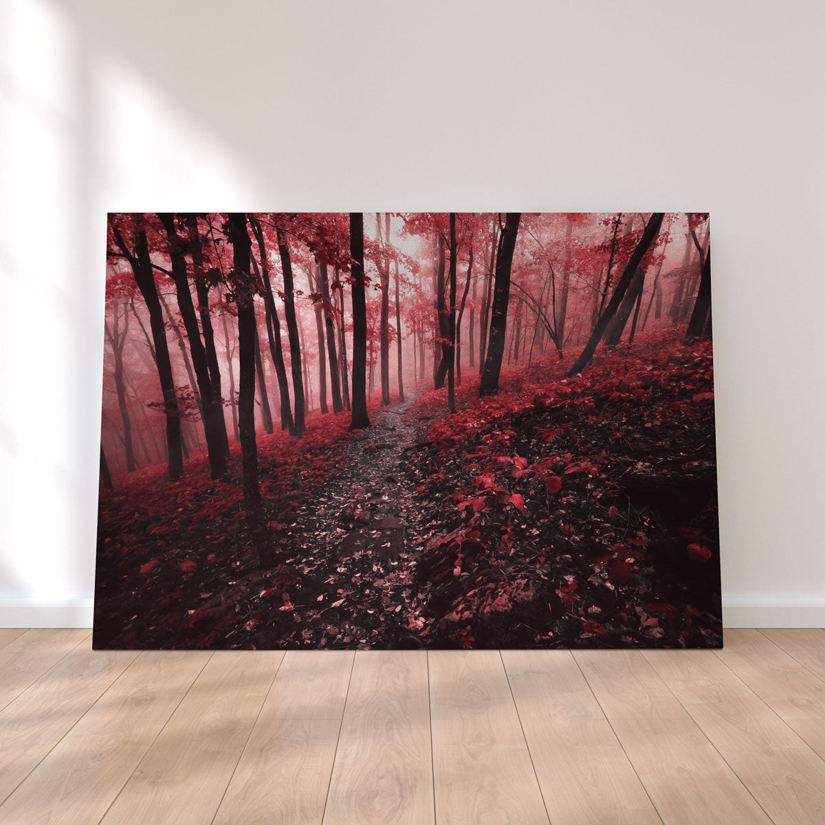 Stunning Red Forest Wall Art by Lucas Moore