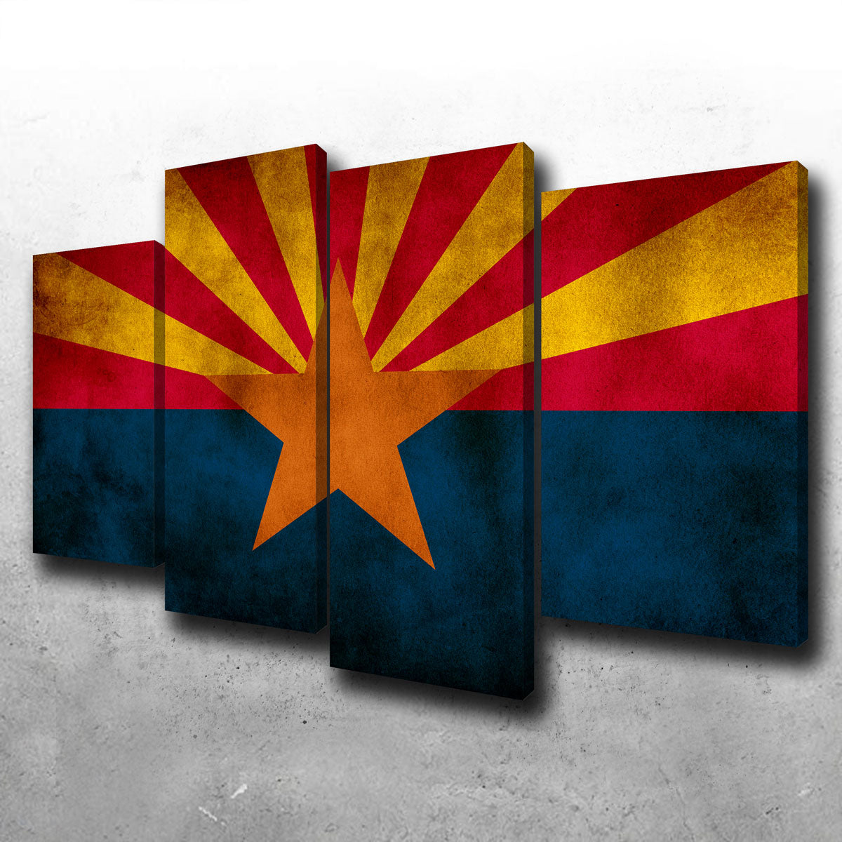 Stunning Grunge Arizona State Flag Wall Art for Unique Home Decor
