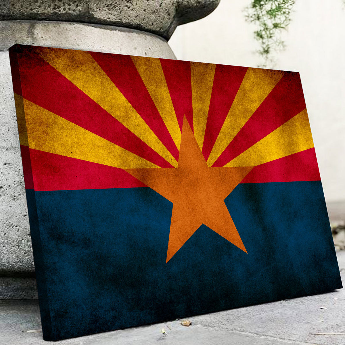 Stunning Grunge Arizona State Flag Wall Art for Unique Home Decor