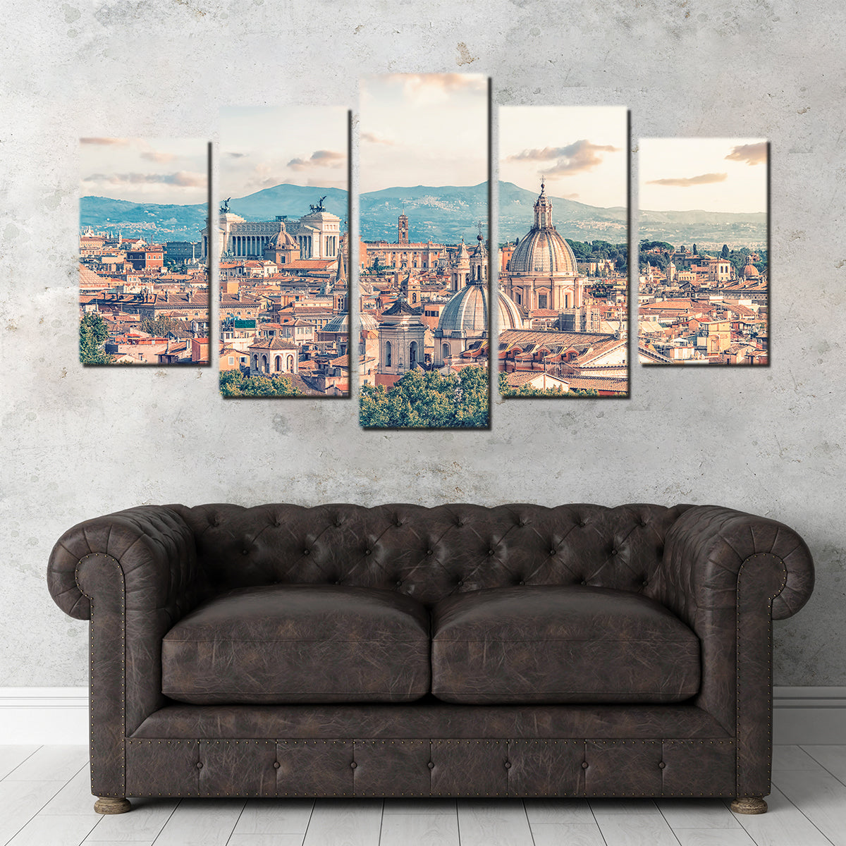 Exquisite Rome Roofs Wall Art by Manjik Pictures