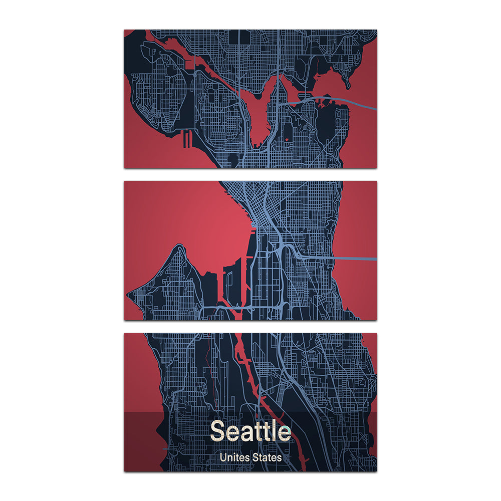 Exquisite Seattle Wall Art by Tovu Yovi