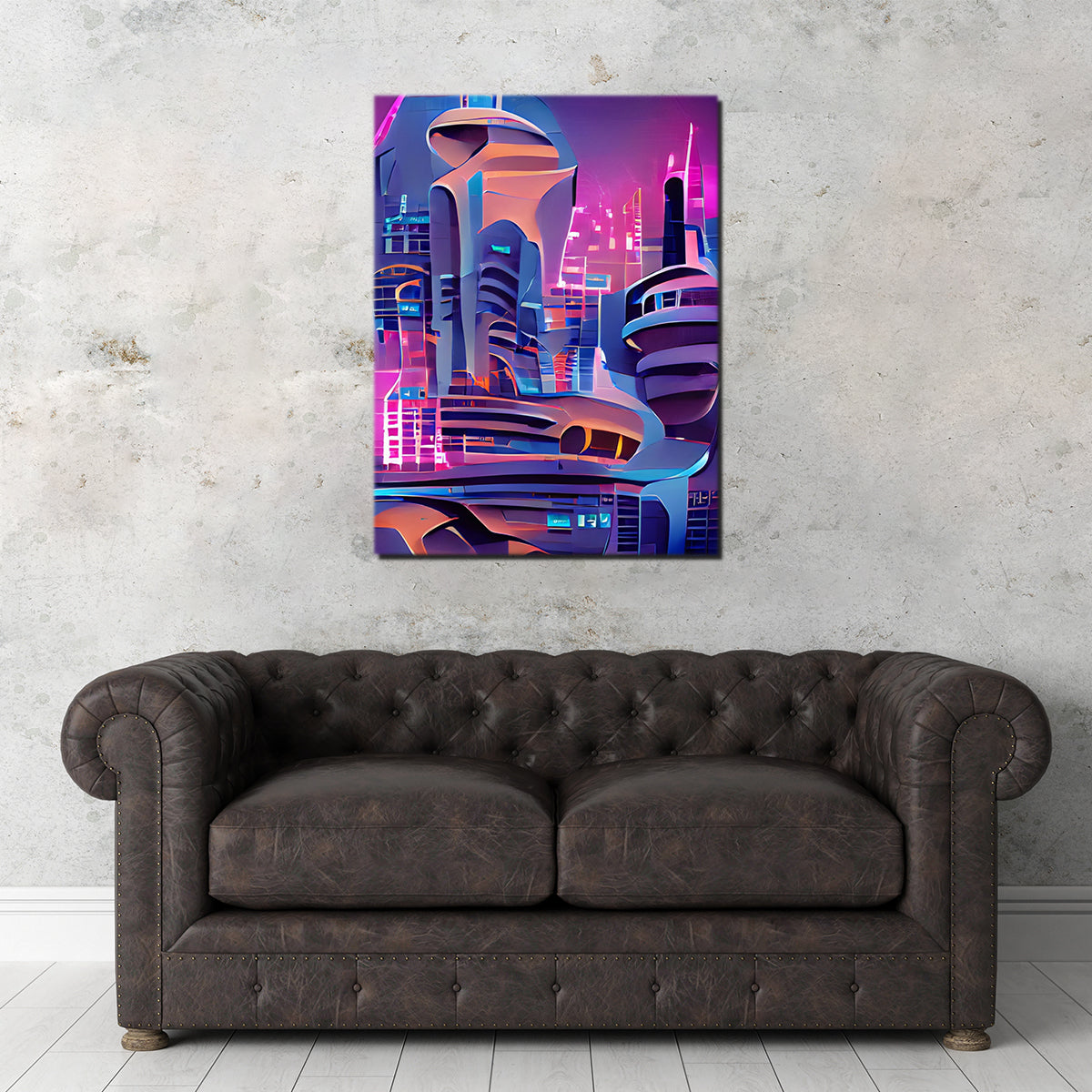 Stunning Futuristic City Wall Art by Gabriel Ritcey