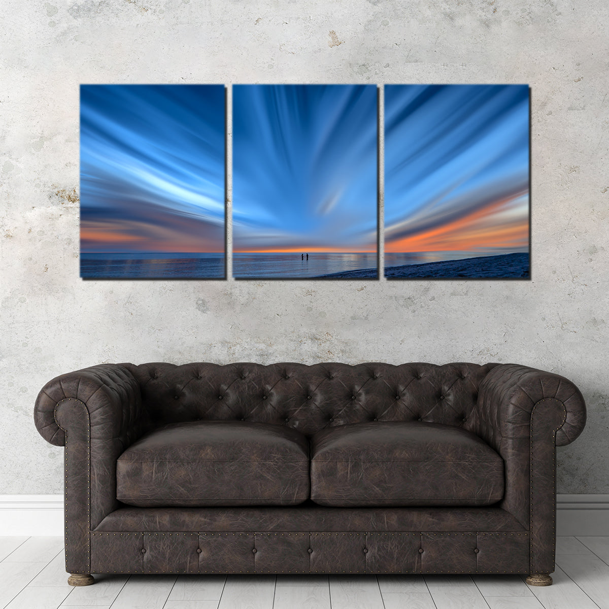 Blue Explosion Wall Art by Eileen Rollin - Museum Quality Canvas Print