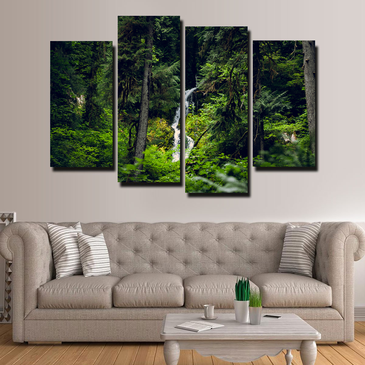 Exquisite Rainforest Waterfall Wall Art by Kyle Sherry