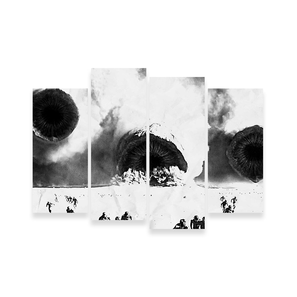 Stunning Dune Grayscale Sandworms Wall Art for Your Home Decor