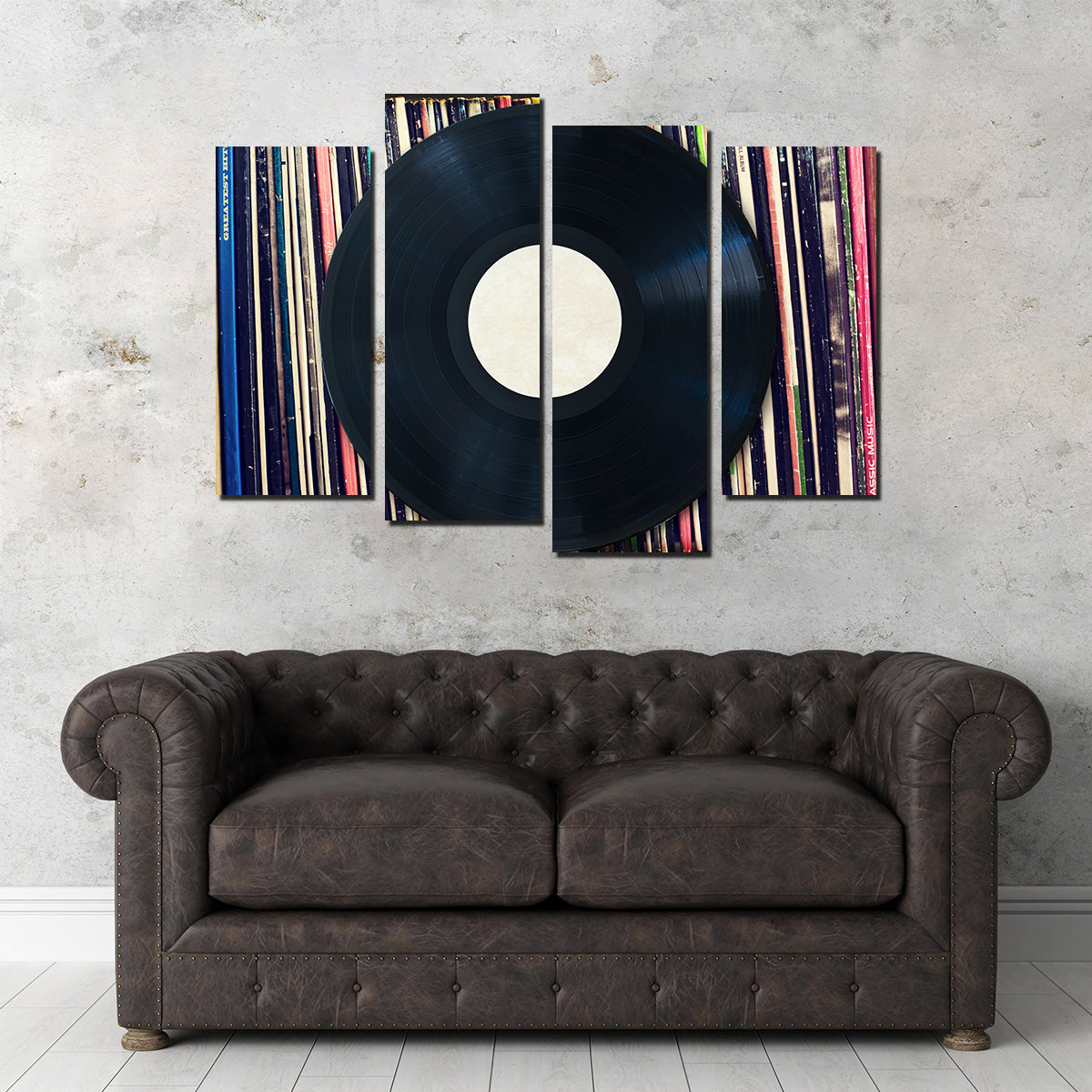 Premium Record Wall - Handmade Canvas Artwork