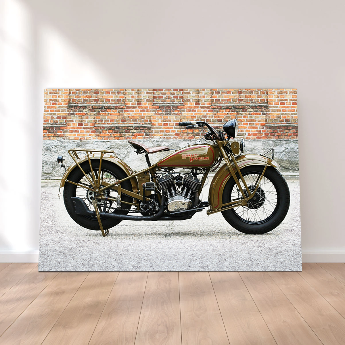 Authentic 1930's Harley Davidson Vintage Wall Art for Motorcycle Enthusiasts
