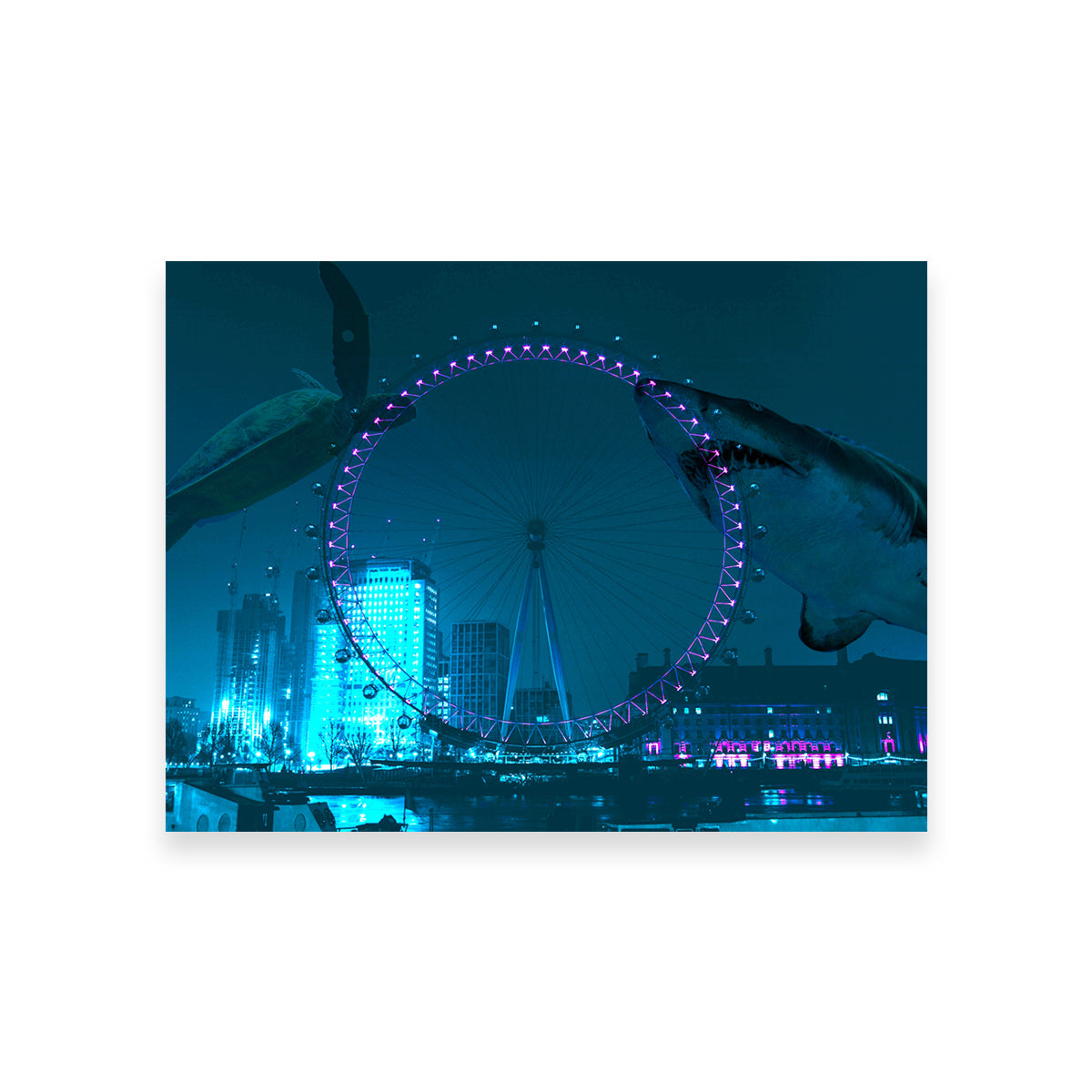 Stunning London Eye Manipulation Wall Art for Home Decor