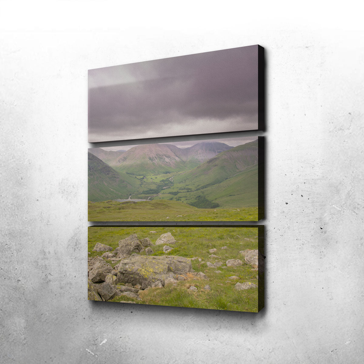 Exquisite Green Valley Wall Art by Mike Cotton
