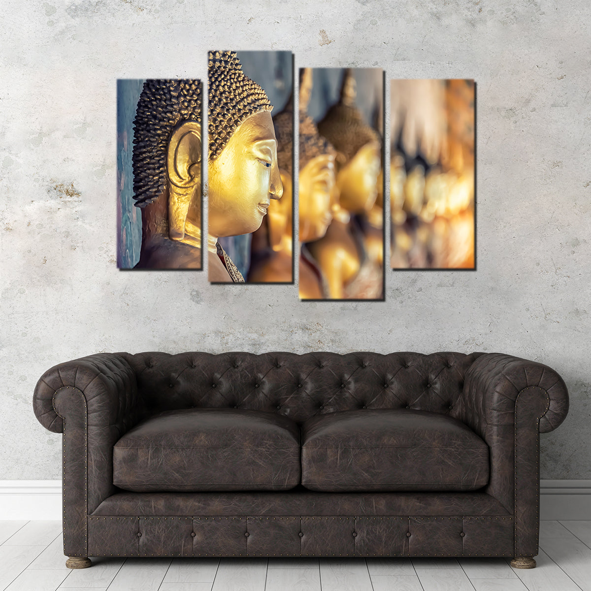 Stunning Golden Buddha Wall Art by Manjik Pictures