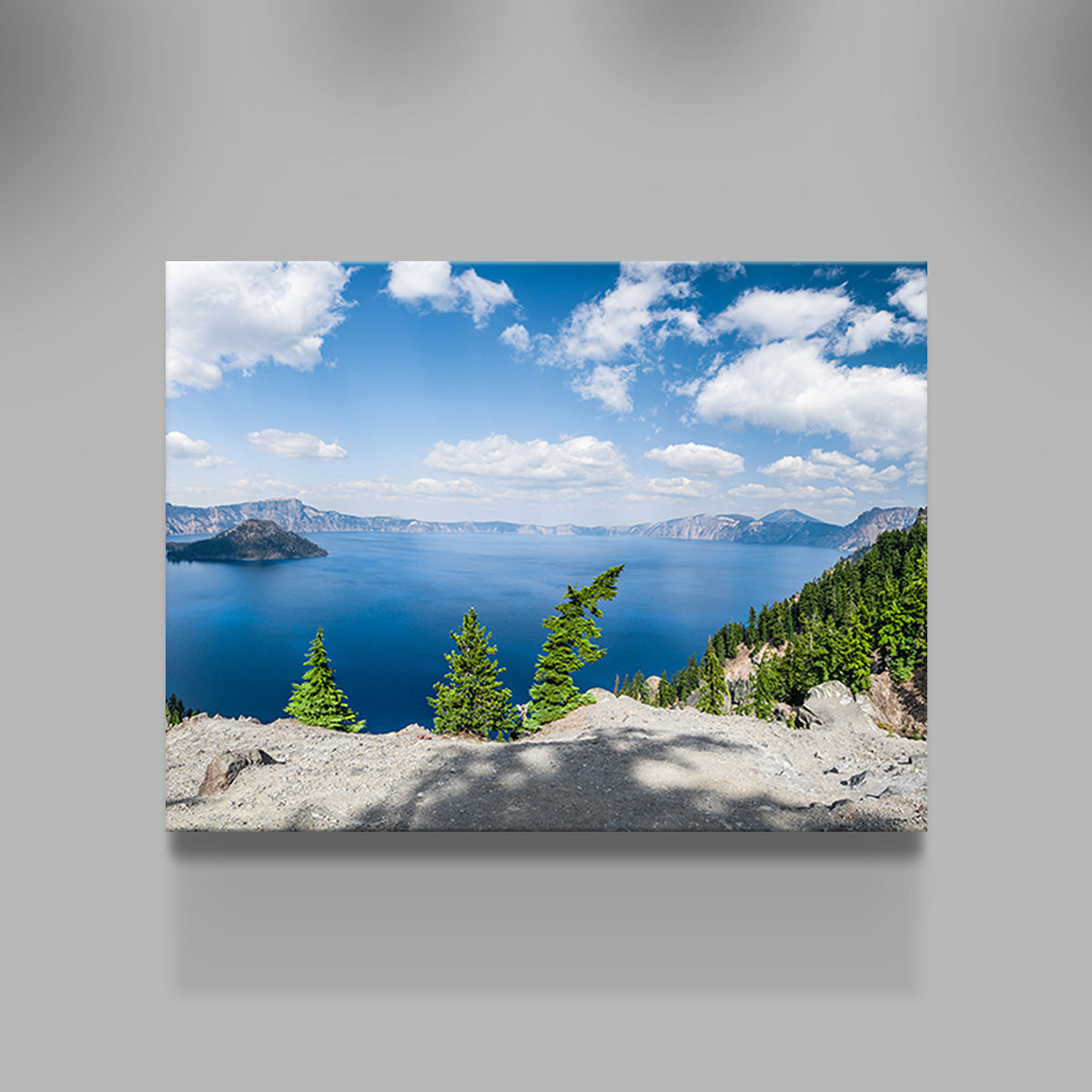Stunning Blue Crater Lake Panorama Wall Art by Lucas Moore
