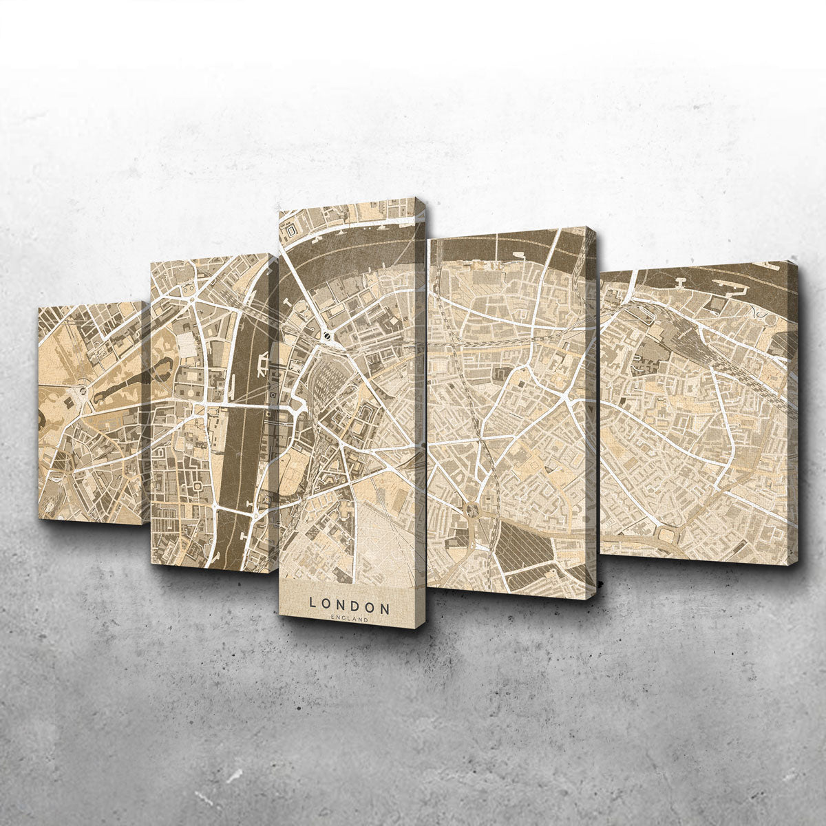 Stunning London Map 3 Wall Art by Blursbyai