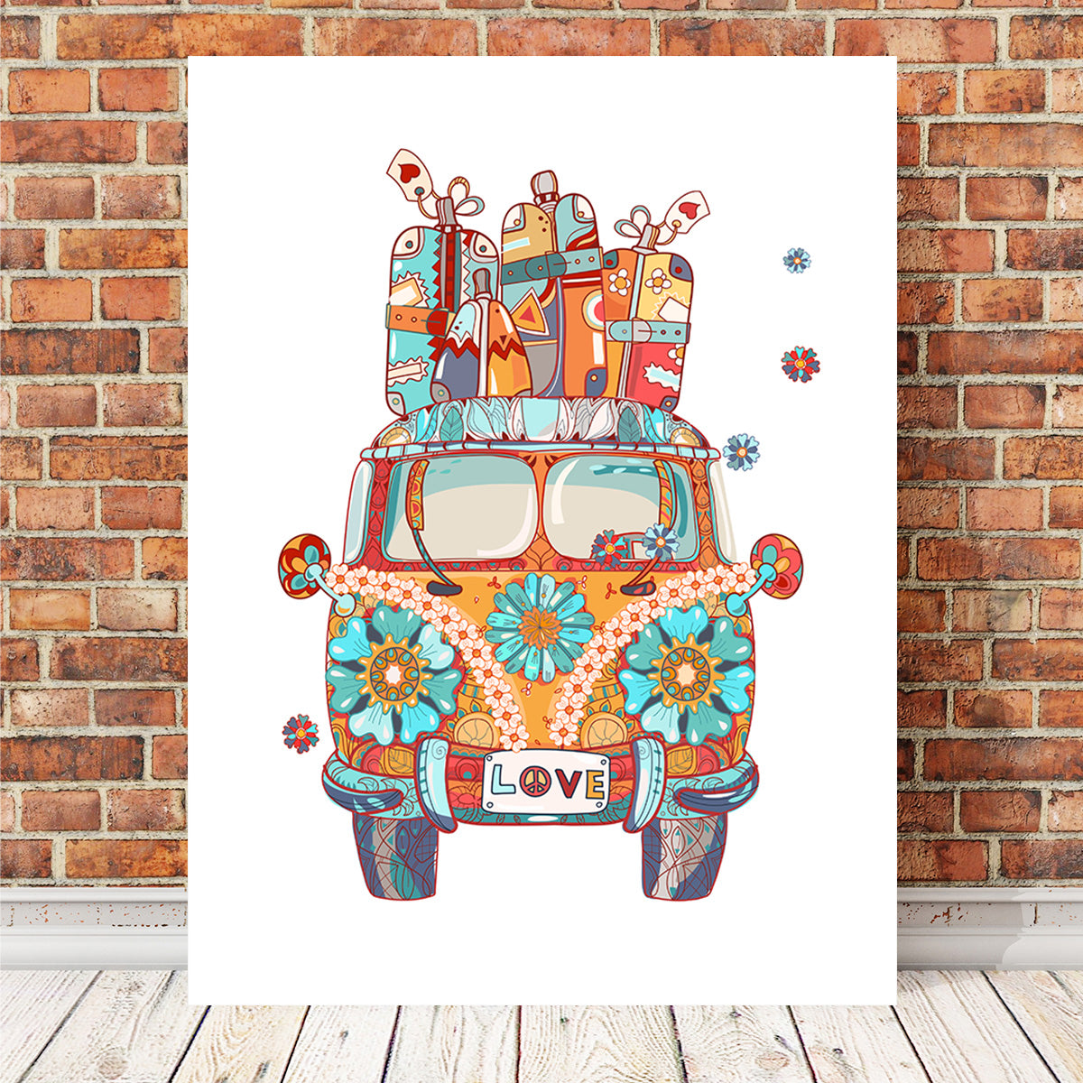 The Enchanting Love Bus Wall Art - Ideal Decor for Your Space