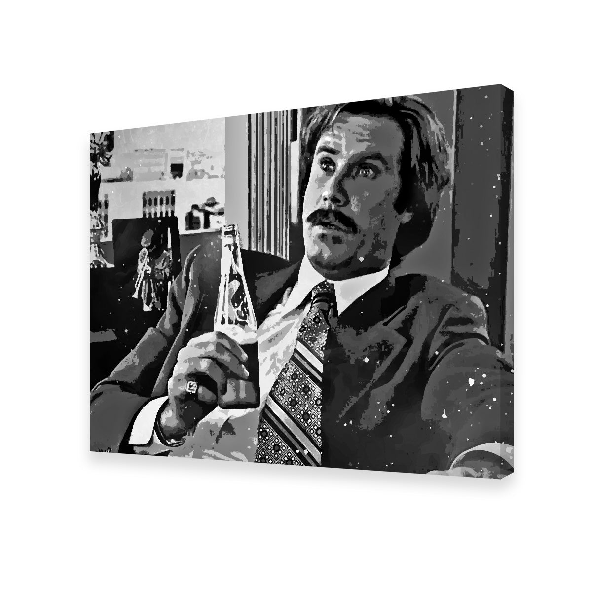 Ron Burgundy Stylish Grayscale Wall Art for Stunning Decor