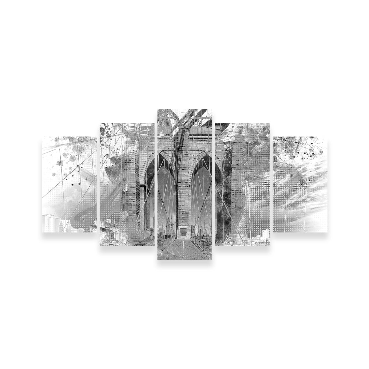 Stunning City Art Brooklyn Bridge Wall Art by Melanie Viola