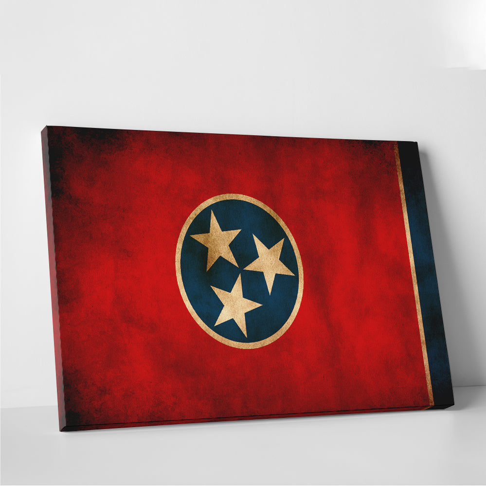 Vintage Tennessee Flag Grunge Wall Art for Stunning Home Decor