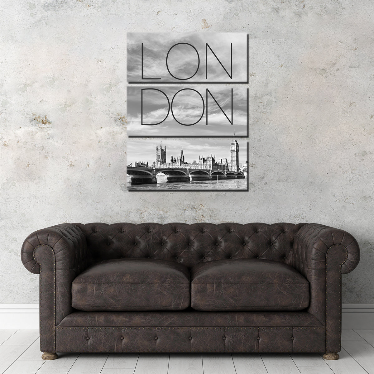 Exquisite London Westminster Bridge Text and Skyline Wall Art by Melanie Viola