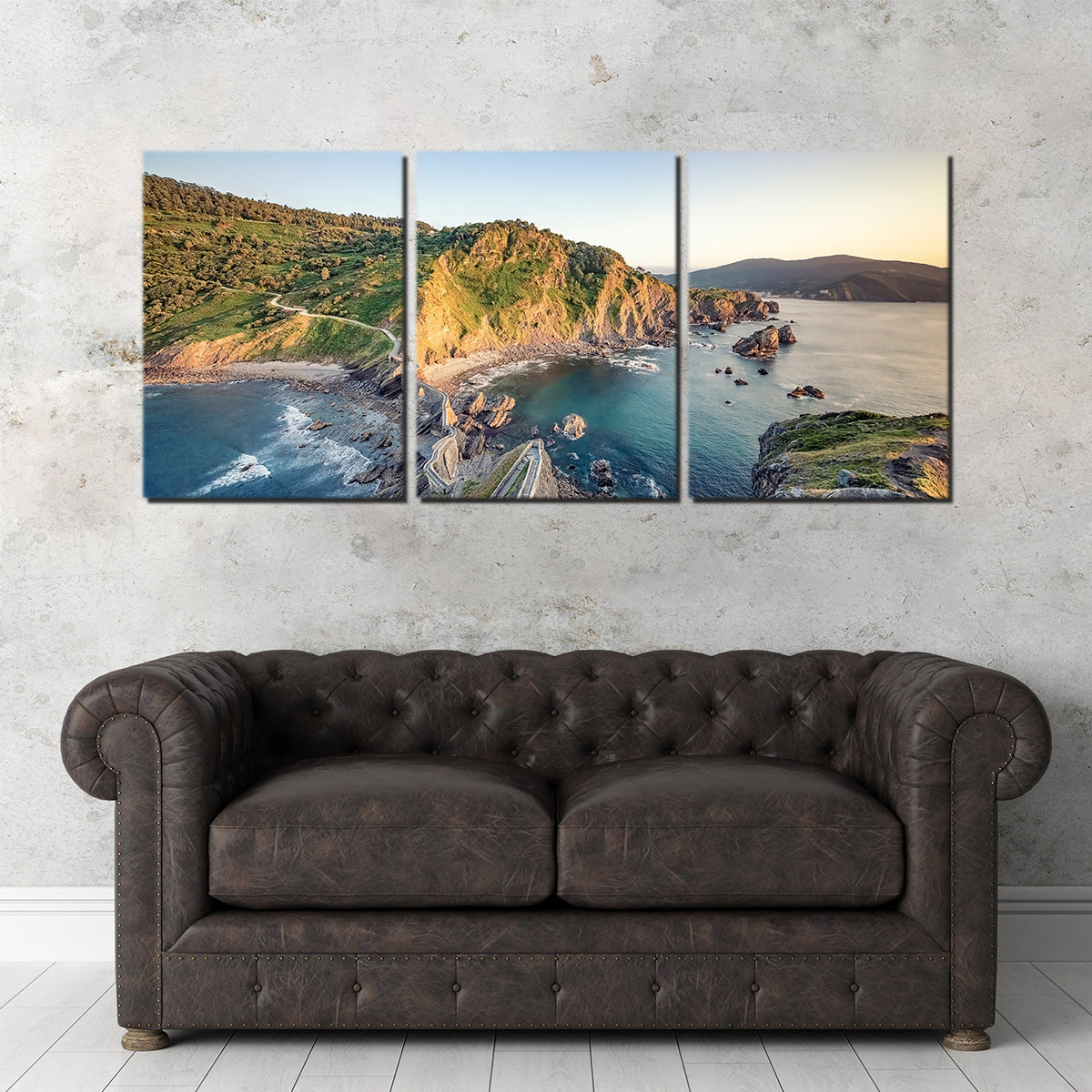 Gaztelugatxe Wall Art by Manjik Pictures - Museum Quality Canvas Print