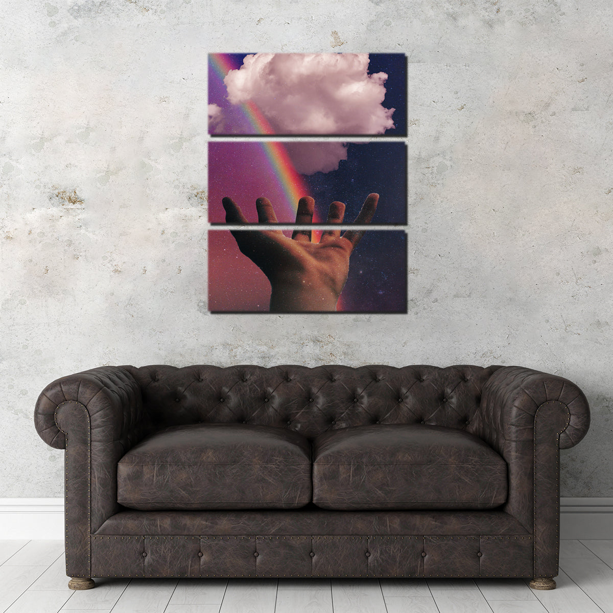 Vibrant Rainbow Hand Wall Art by RAPart