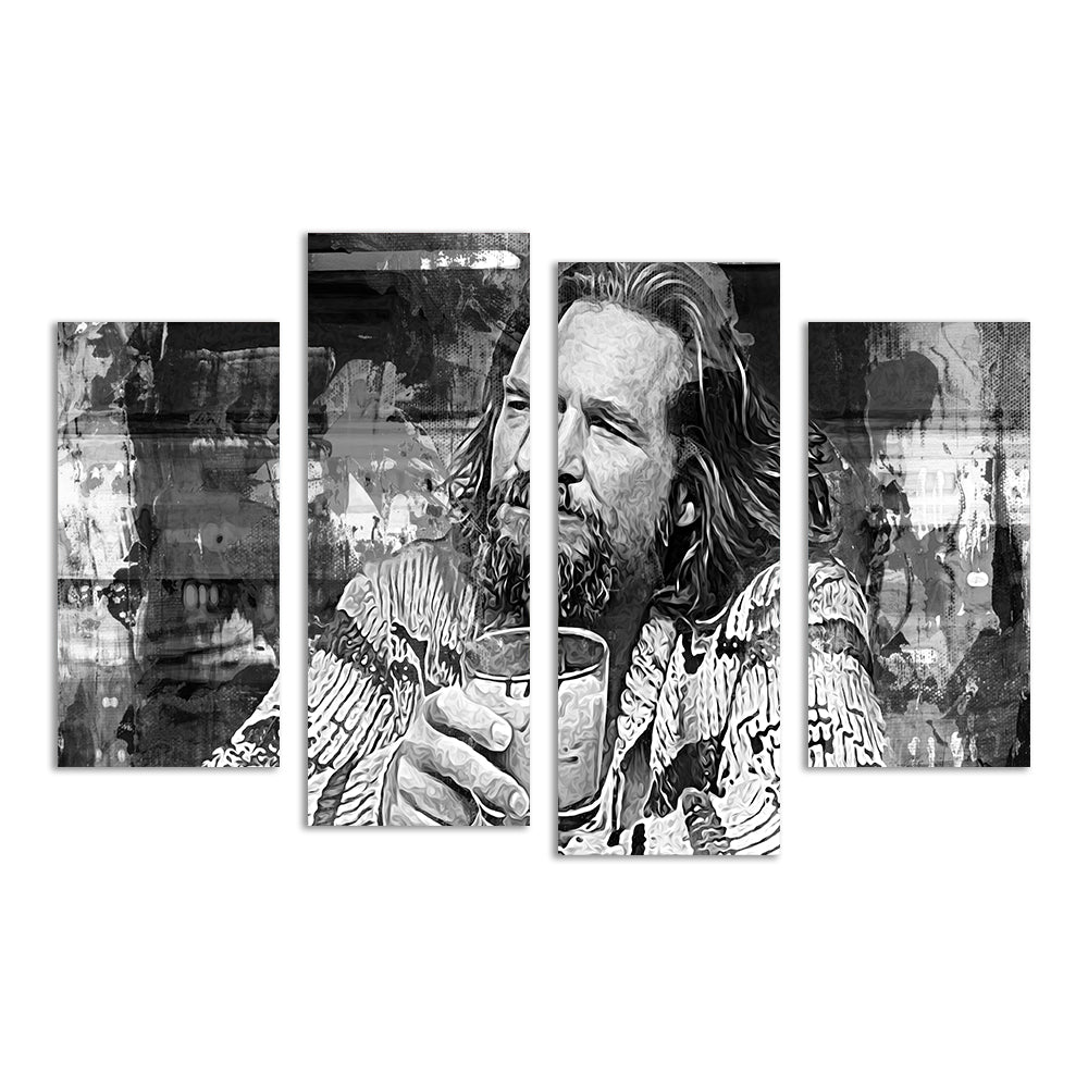 The Dude Grayscale High - Quality Wall Art for Home Decor