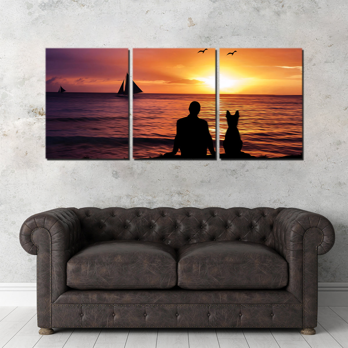 Stunning Friendship Sunset Wall Art by George Sorin