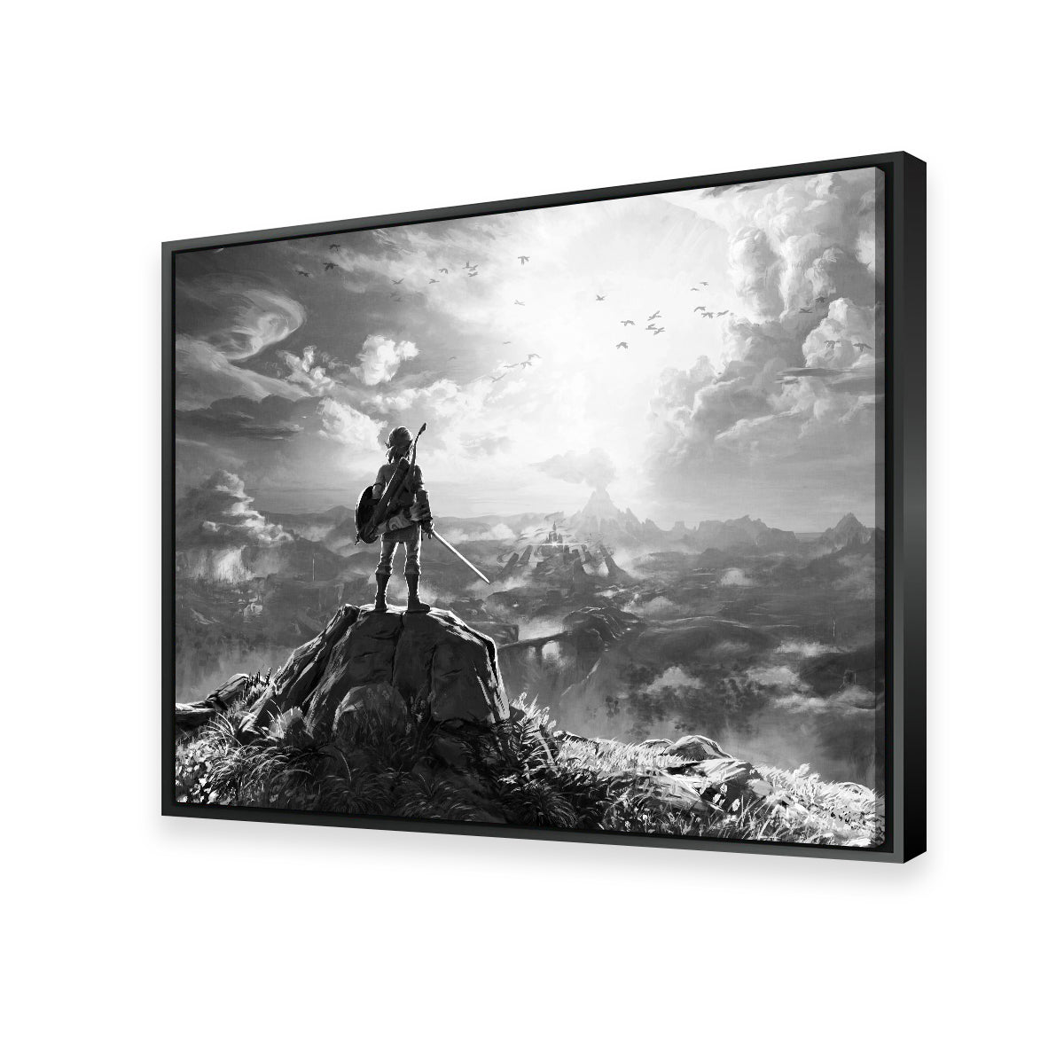Zelda Inspired Grayscale Wall Art for Stunning Home Decor