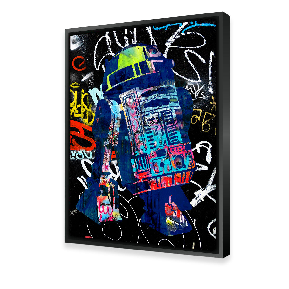 Eye - catching R2D2 Graffiti Wall Art by Stephen Chambers