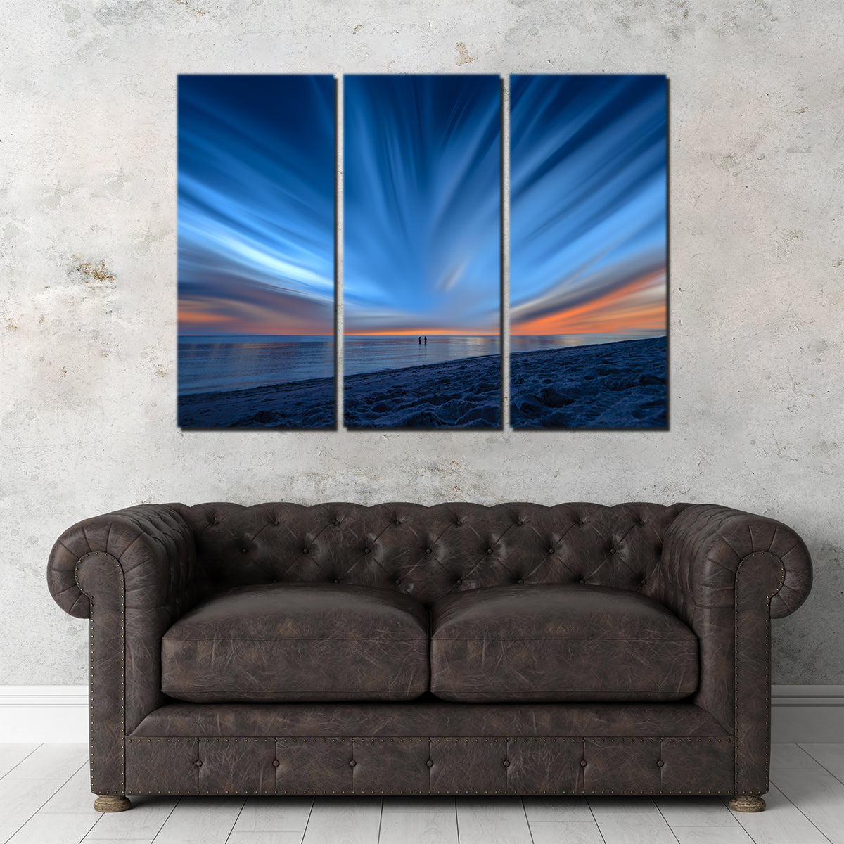 Blue Explosion Wall Art by Eileen Rollin - Museum Quality Canvas Print