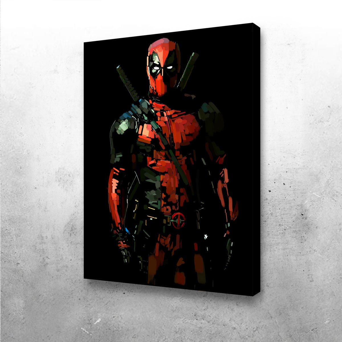 Stunning Deadpool Wall Art on Black - Exclusive Decor Piece