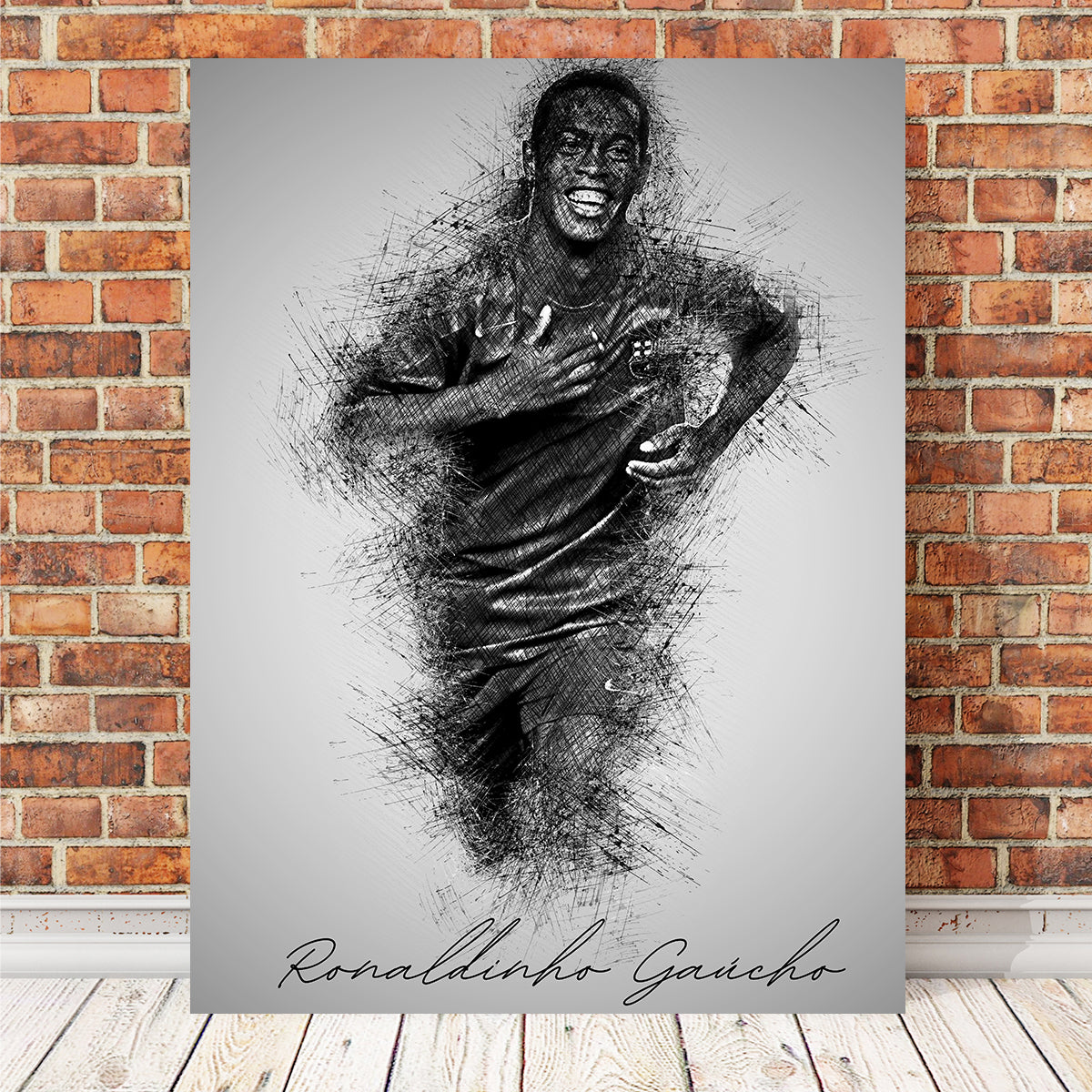 Ronaldinho Gaúcho High - Quality Wall Art for Sports Fans