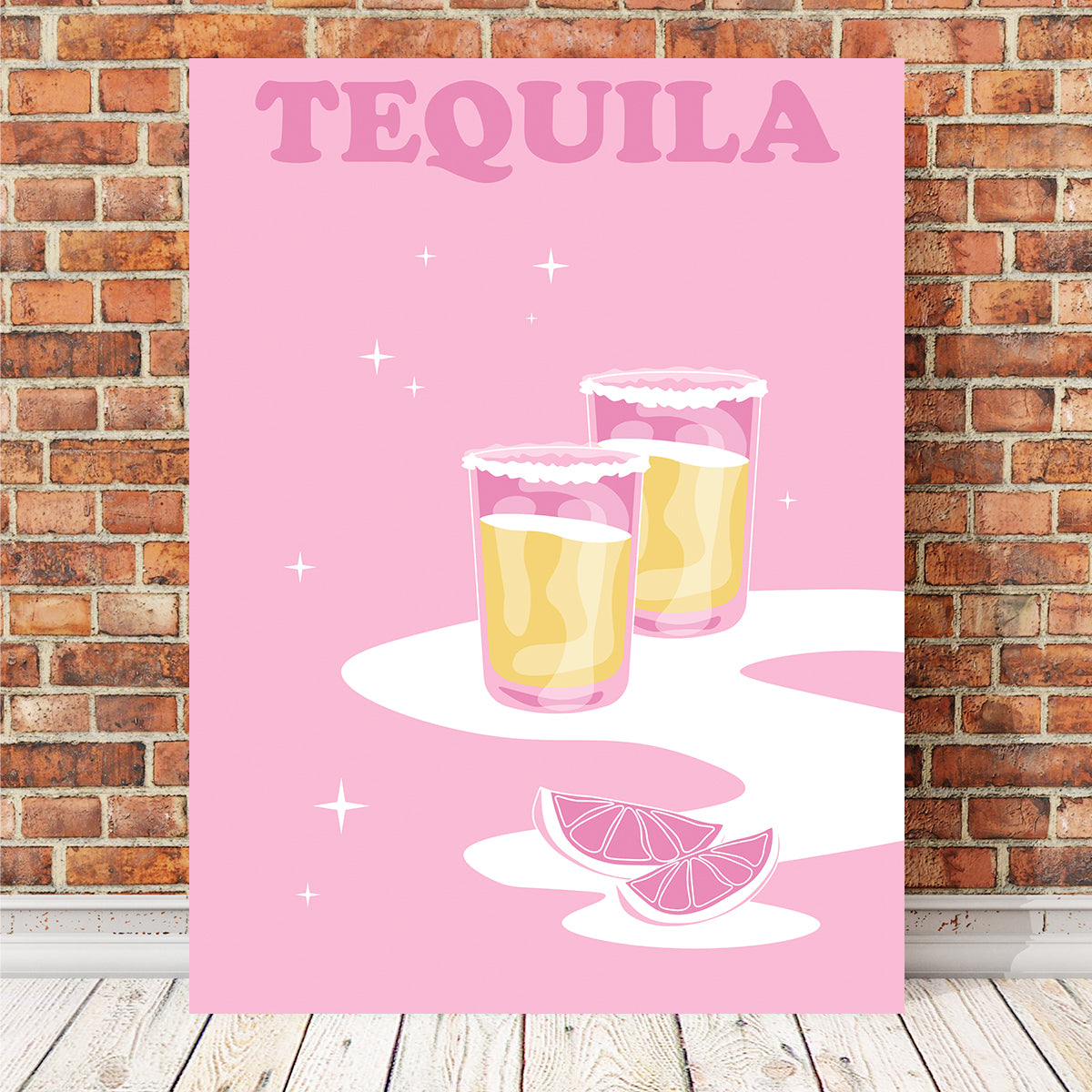 Exclusive Tequila For Two Wall Art by Groovy Vibe Studio