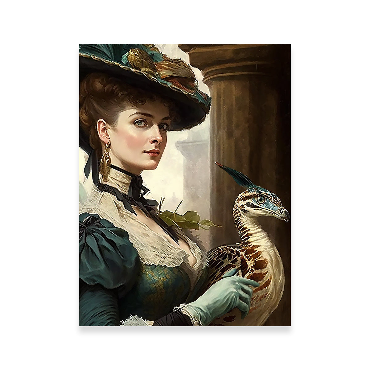Exquisite A Lady and Her Raptor Wall Art by Jennifer Hotai