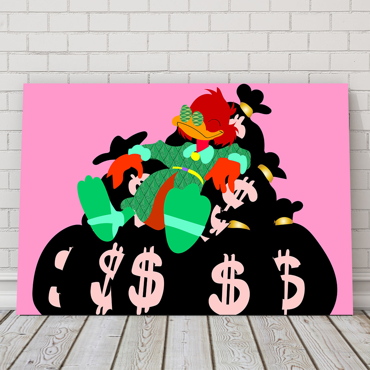 Donald Money Pile Wall Art - Stunning Sustainable Canvas Wall Decor