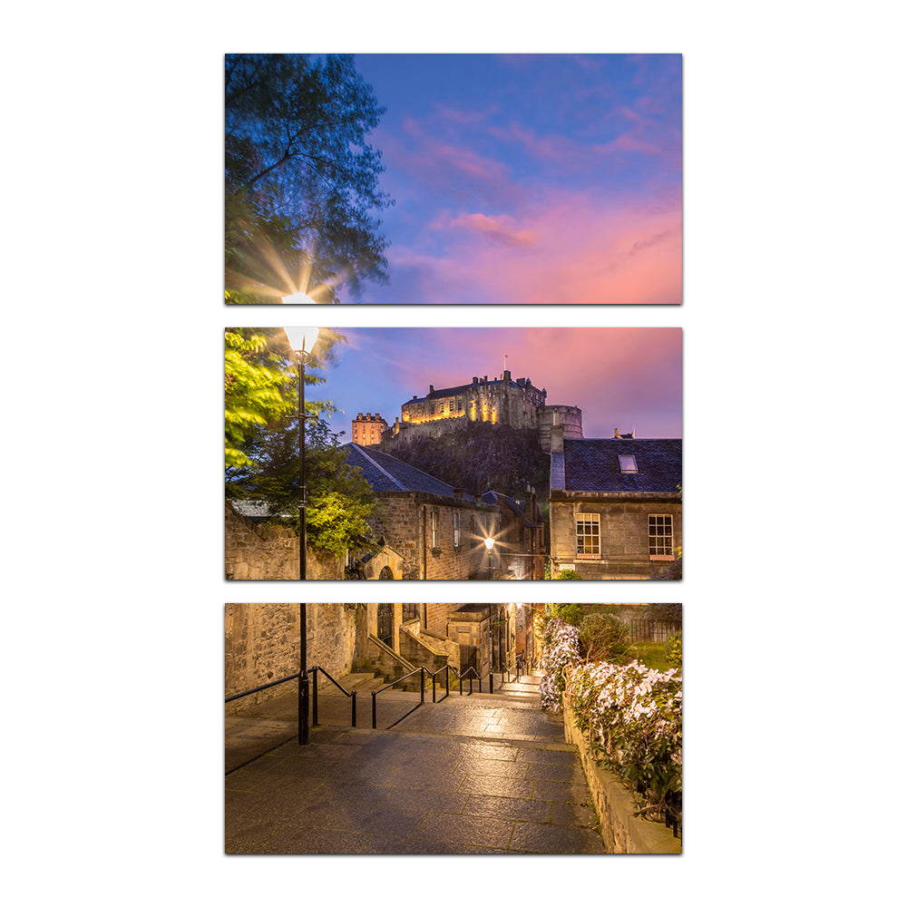 Stunning Edinburgh Castle Sunset Wall Art by Melanie Viola