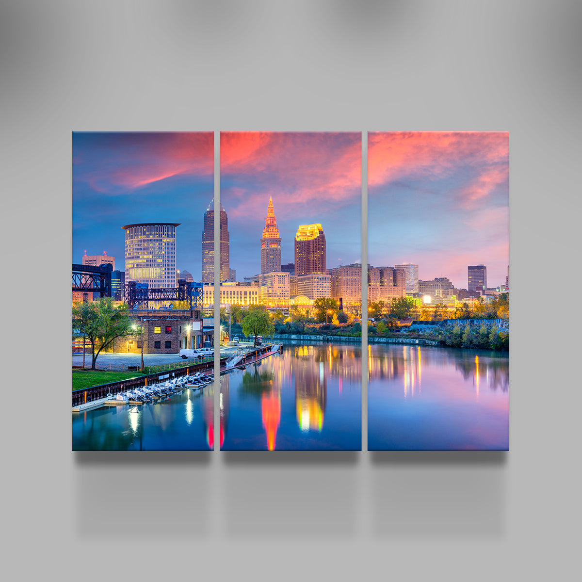 Stunning Cleveland Skyline Wall Art - Museum Quality Canvas Prints