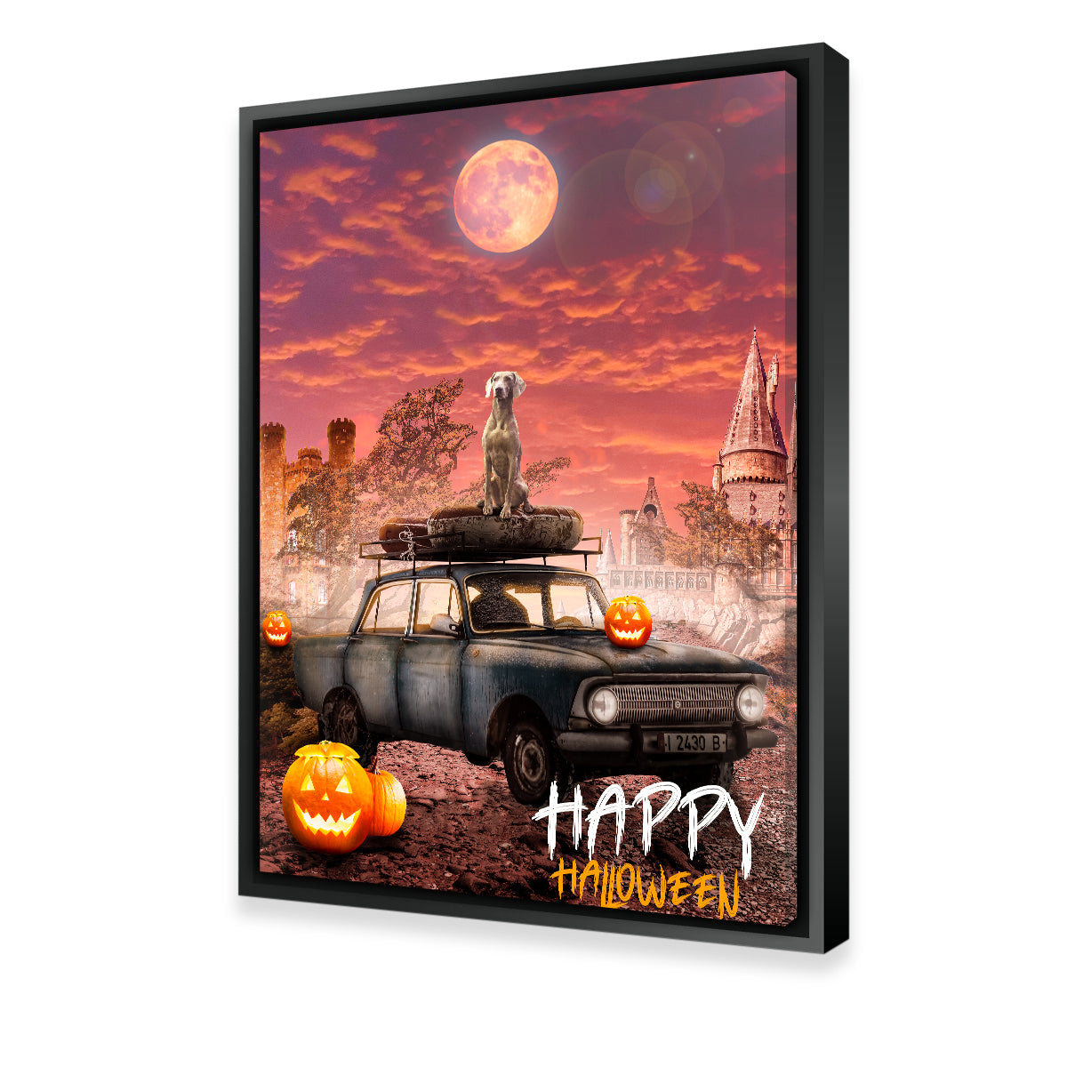 Festive Happy Halloween Wall Art - Ideal Decor for Spooky Season