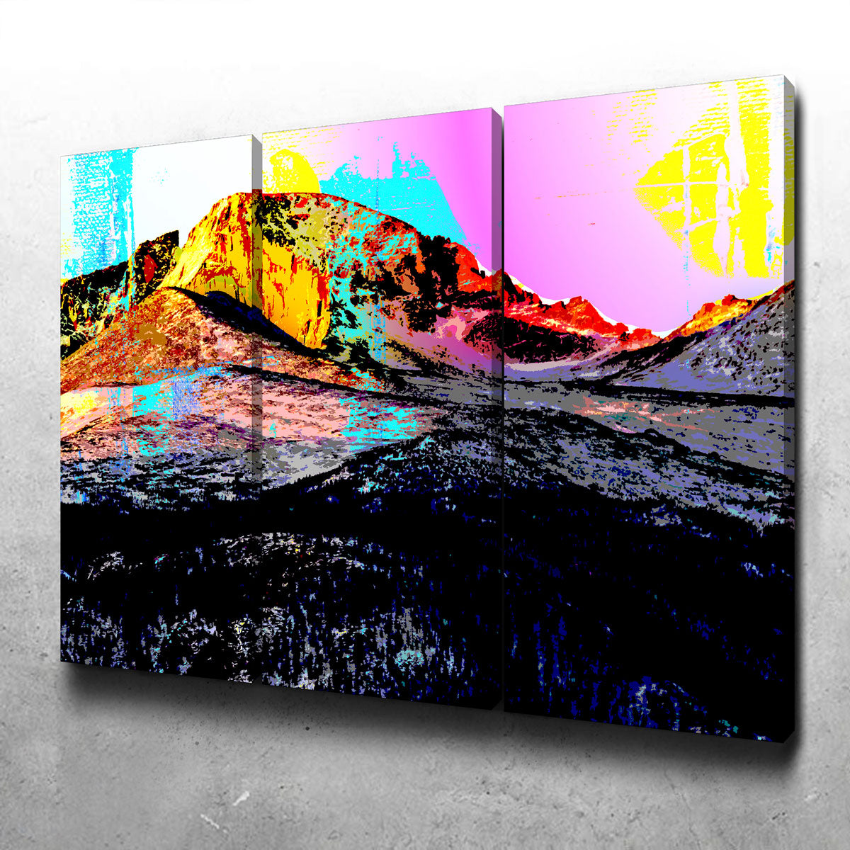 Stunning Abstract Longs Peak Wall Art for Home Decor