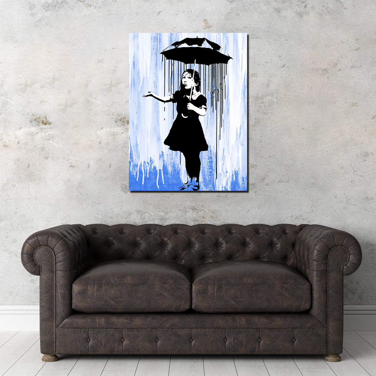 Enchanting Rain Girl Wall Art by Stephen Chambers