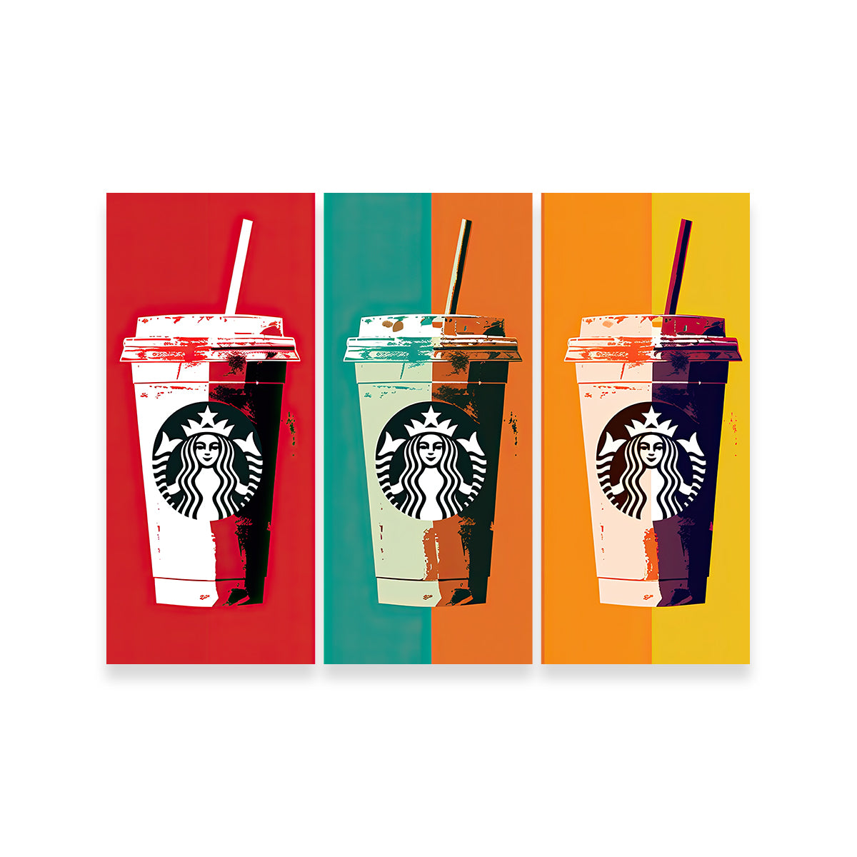 Stunning Starbucks Warhol Inspired Wall Art by Ralph & Laura Design