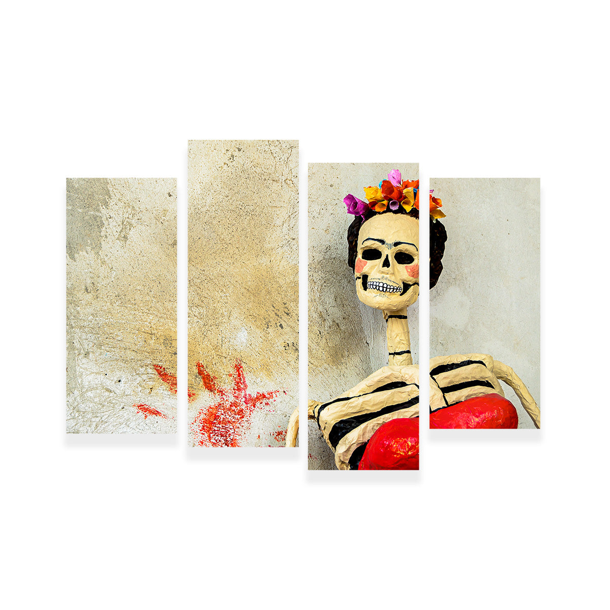 Stunning Day of the Dead Catrina Skeleton Wall Art for Home Decor
