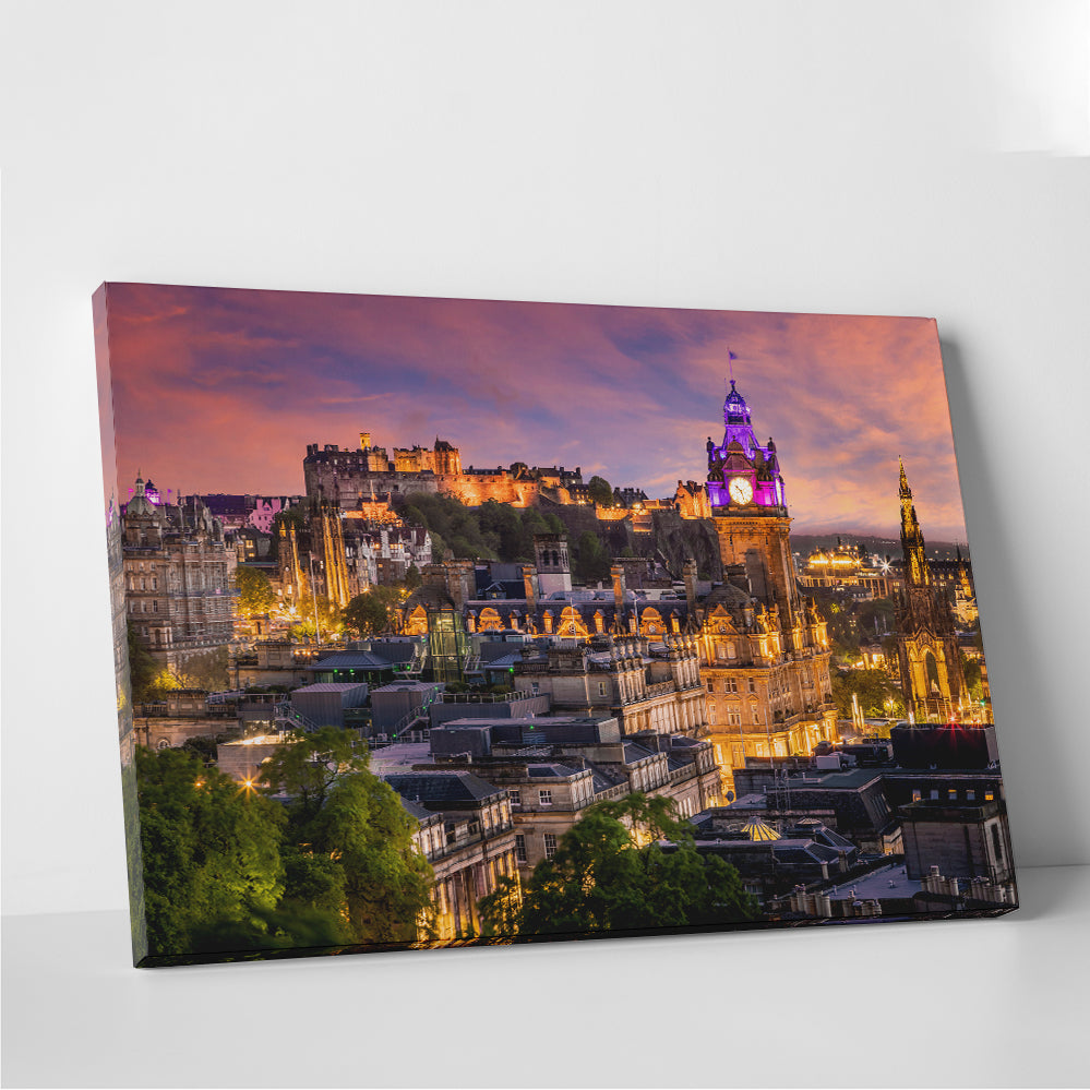 Stunning Edinburgh Sunset Wall Art by Melanie Viola