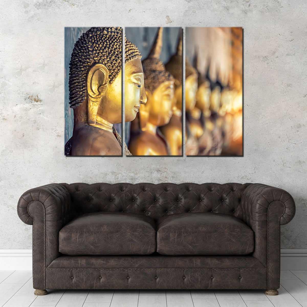 Stunning Golden Buddha Wall Art by Manjik Pictures