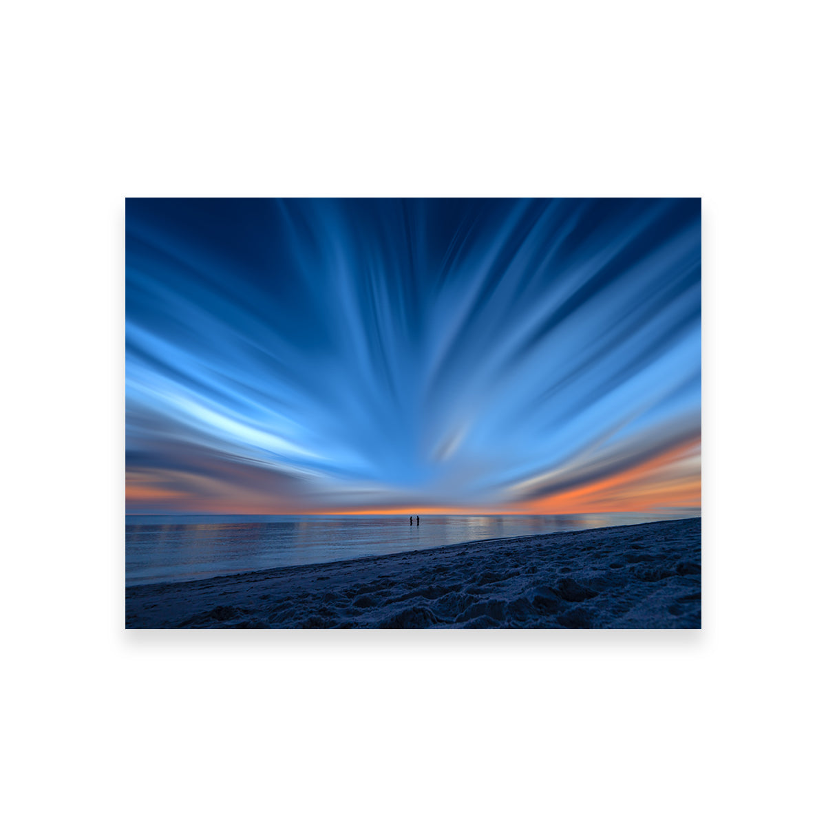 Blue Explosion Wall Art by Eileen Rollin - Museum Quality Canvas Print