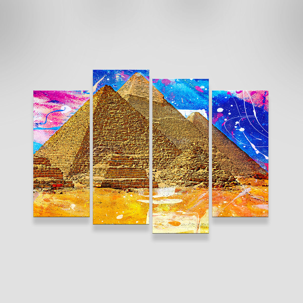 Stunning Egypt Pyramids Abstract Wall Art for Your Home Decor